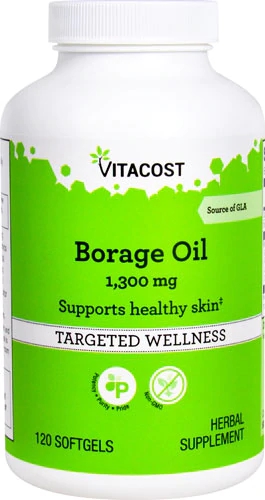 Vitacost Borage Oil with GLA -- 1300 mg - 120 Softgels
