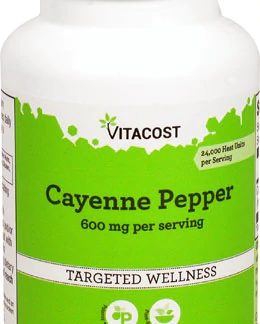 Vitacost Cayenne Pepper -- 600 mg per serving - 180 Capsules