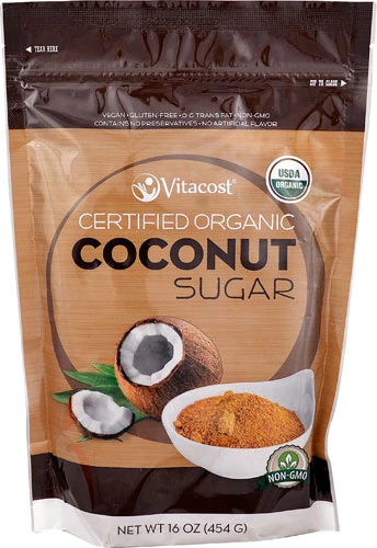 Vitacost Certified Organic Coconut Sugar - Gluten Free and Non-GMO -- 16 oz (454 g)