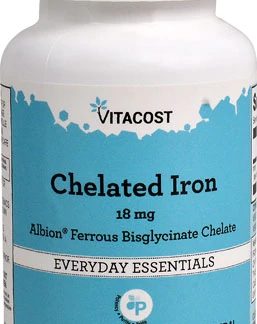 Vitacost Chelated Iron - Albion® Ferrous Bisglycinate Chelate -- 18 mg - 120 Capsules