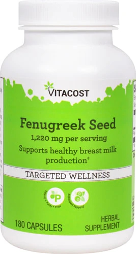 Vitacost Fenugreek Seed -- 1200 mg per serving - 180 Capsules