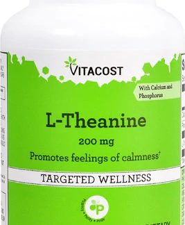 Vitacost L-Theanine -- 200 mg - 60 Tablets