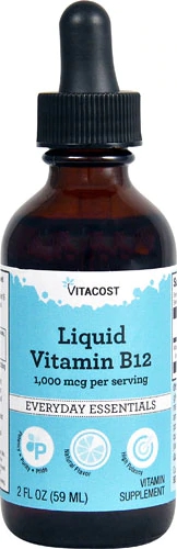 Vitacost Liquid Vitamin B12 -- 1000 mcg per serving - 2 fl oz