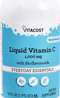 Vitacost Liquid Vitamin C with Bioflavonoids Natural Citrus -- 1000 mg - 16 fl oz (1 PT) 473 ML