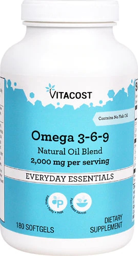 Vitacost Omega 3-6-9 Natural Oil Blend -- 2000 mg per serving - 180 Softgels