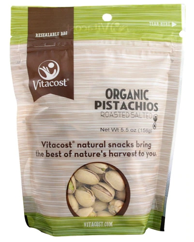 Vitacost Organic Roasted Salted Pistachios -- 5.5 oz (156 g)