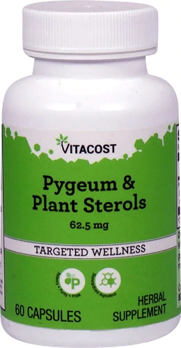 Vitacost Pygeum & Plant Sterols -- 62.5 mg - 60 Capsules