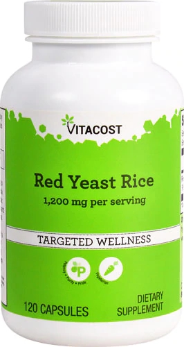 Vitacost Red Yeast Rice -- 1200 mg per serving - 120 Capsules