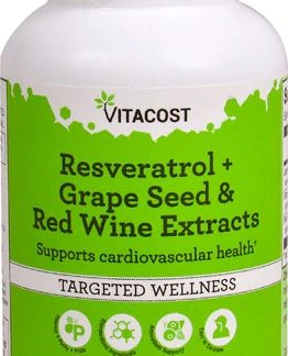 Vitacost Resveratrol + Grape Seed & Red Wine Extracts -- 120 Capsules