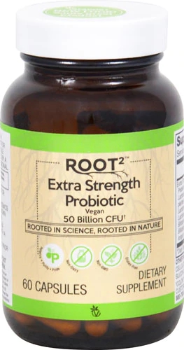 Vitacost ROOT2 Extra Strength Probiotic Vegan -- 50 billion CFU† - 60 Capsules