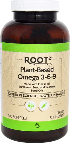 Vitacost ROOT2 Plant-Based Omega 3-6-9 -- 180 Vegetarian Softgels