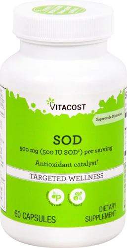 Vitacost SOD Antioxidant Catalyst† -- 500 mg (500 IU SOD‡) per serving - 60 Capsules