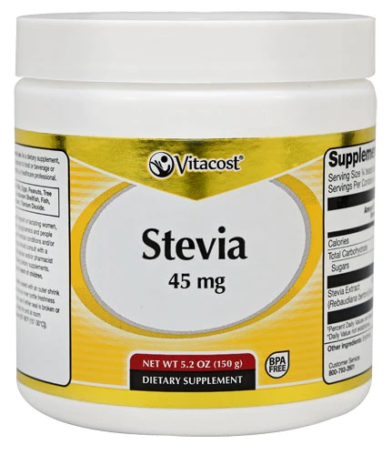 Vitacost Stevia Powder -- 45 mg - 5.2 oz (150 g)