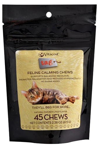 Vitacost - Tag Feline Calming Chews - Chicken Liver Flavor -- 45 Chewables
