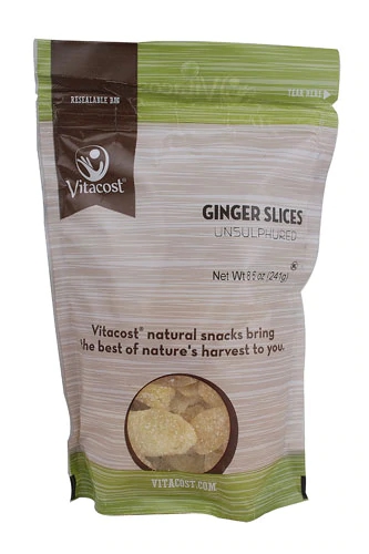 Vitacost Unsulphured Ginger Slices -- 8.5 oz (241 g)