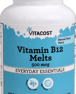 Vitacost Vitamin B-12 Melts Natural Cherry -- 500 mcg - 250 Vegetarian Tablets