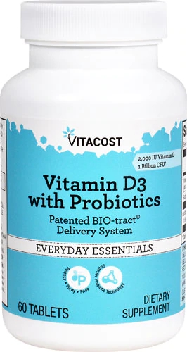 Vitacost Vitamin D3 with Probiotics -- 1 billion CFU** - 60 Tablets