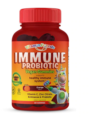 Vitamin Friends Immune Probiotic Vegan Gummies Orange -- 60 Gummies