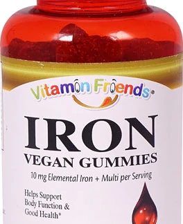 Vitamin Friends Iron Adult Gummies Natural Strawberry -- 60 Pectin Gummies