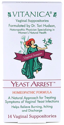 Vitanica Yeast Arrest Vaginal Support -- 14 Suppositories
