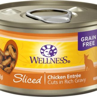 Wellness Canned Cat Food Grain Free Sliced Chicken -- 3 oz