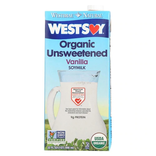 Westsoy Organic Unsweetened Soy Milk Vanilla -- 32 fl oz