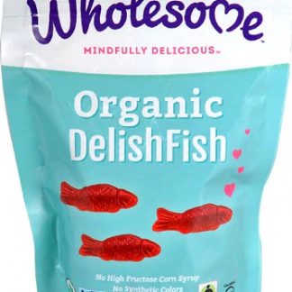 Wholesome Organic DelishFish Candy Gluten Free Raspberry -- 6 oz