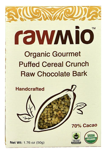 Windy City Organics Rawmio™ Organic Gourmet Raw Chocolate Bark Puffed Cereal Crunch -- 1.76 oz