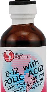 World Organic B-12 with Folic Acid -- 2 fl oz