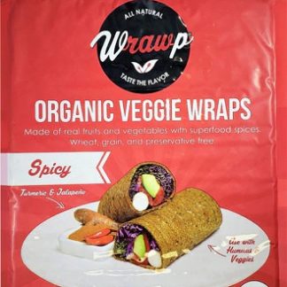 WrawP Organic Veggie Wraps Gluten-Free Paleo Spicy -- 6 Wraps