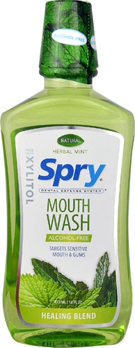 Xlear Spry® Mouth Wash Healing Blend Alcohol-Free Herbal Mint -- 16 fl oz
