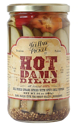 YeeHaw Pickle Co. Hot Damn Dills Premium Pickles -- 24 oz