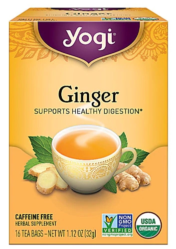 Yogi Organic Herbal Tea Caffeine Free Ginger -- 16 Tea Bags