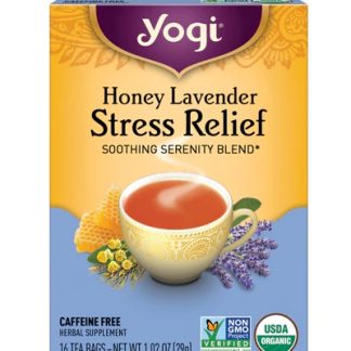 Yogi Stress Relief Soothing Serenity Tea Blend Honey Lavender -- 16 Tea Bags