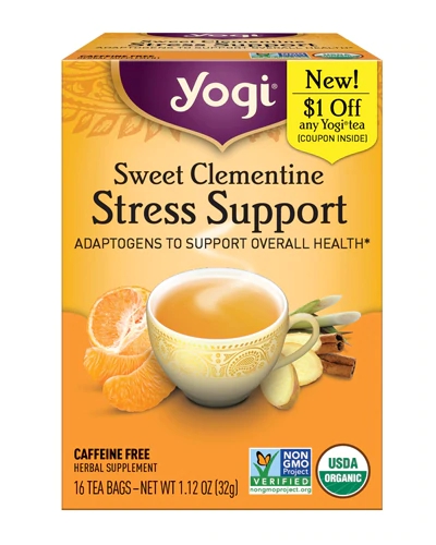 Yogi Tea Stress Support Sweet Clementine -- 16 Tea Bags