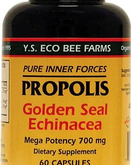 YS Eco Bee Farms Propolis Goldenseal and Echinaea -- 60 Capsules