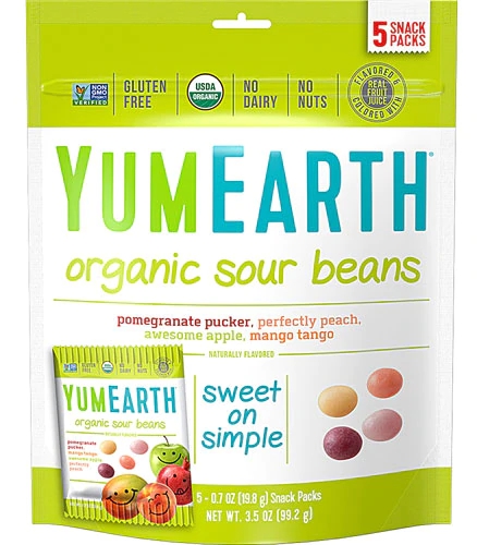 Yum Earth Organic Sour Beans Assorted -- 5 Packs