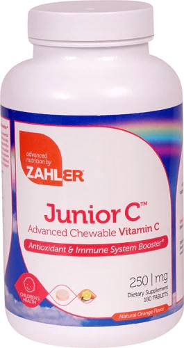 Zahler Junior C™ Natural Orange -- 250 mg - 180 Tablets
