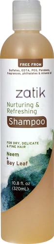 Zatik Nurturing & Refreshing Shampoo Neem & Bay Leaf -- 10.8 fl oz
