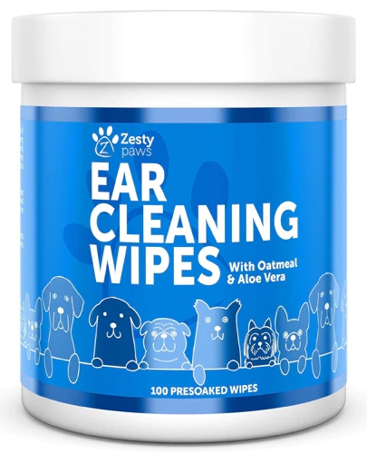 Zesty Paw Presoaked Ear Cleaning Wipes For Dogs -- 100 Wipes