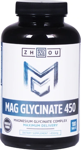 Zhou Mag Glycinate 450 -- 180 Tablets