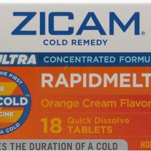 Zicam Cold Remedy RapidMelts Orange Cream -- 18 Quick Dissolving Tablets