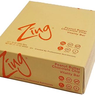 Zing Bars Vitality Bar Peanut Butter Chocolate Chip -- 12 Bars