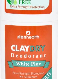 Zion Health ClayDry Deodorant White Pine -- 2.5 oz