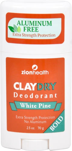 Zion Health ClayDry Deodorant White Pine -- 2.5 oz
