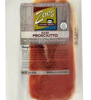 Zoe's Meats Natural Prosciutto Sliced -- 3 oz