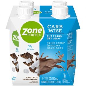 Zone Perfect Carb Wise RTD Shake Chocolate Marshmallow -- 11 fl oz Each / Pack of 4
