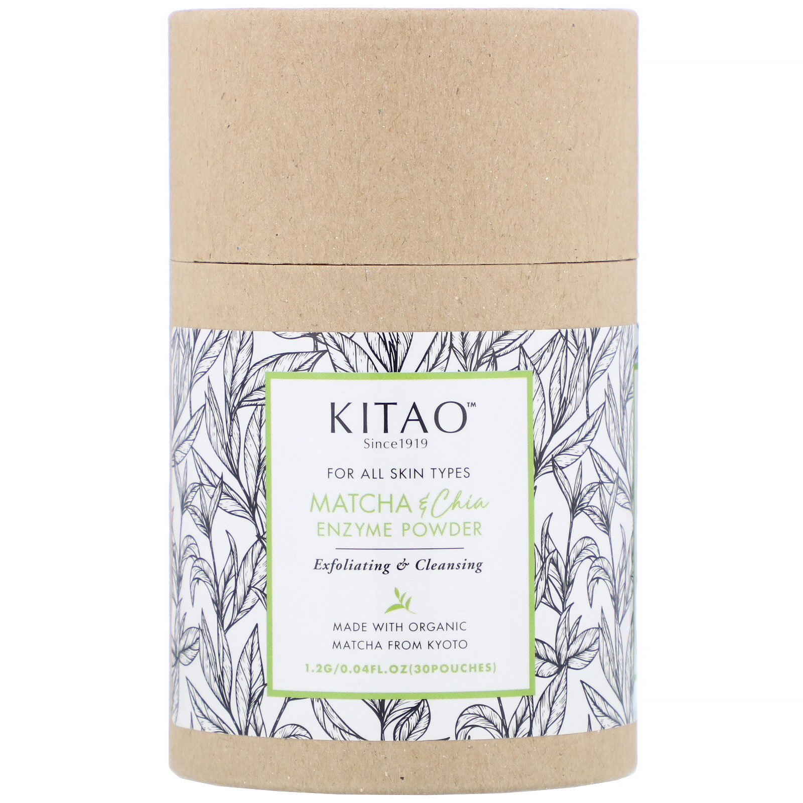 Kitao, Matcha & Chia, Enzyme Powder, 30 Pouches, 0.04 fl oz (1.2 g) Each - Imagem 2