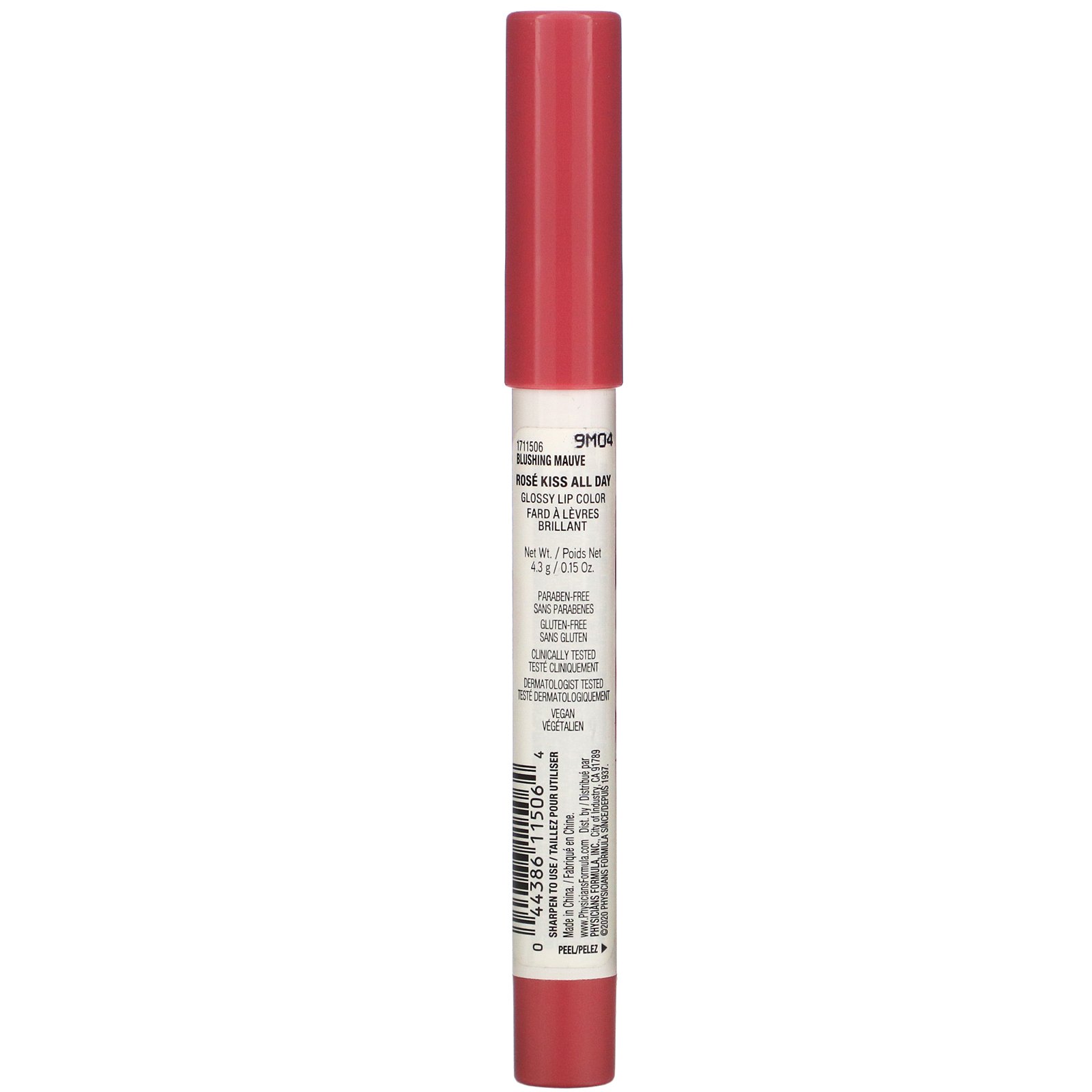 Physicians Formula, Rose Kiss All Day, Glossy Lip Color, Blushing Mauve, 0.15 oz (4.3 g) - Imagem 2