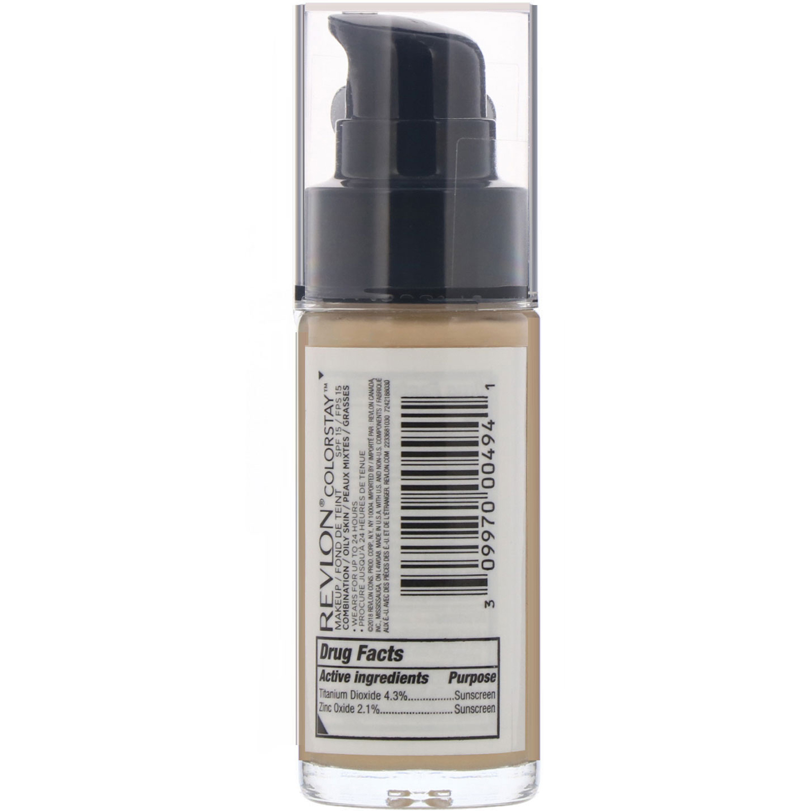Revlon, Colorstay, maquiagem, mista/oleosa, FPS 15, 290 Ocre natural, 30 ml - Imagem 2